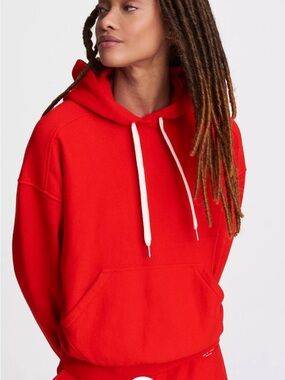 rag & bone Red Hoodie with White Drawcords